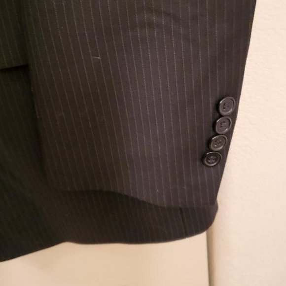 Blair Underwood suit coat jacket blazer, size 42R, black pinstripe, new w/o tags - Picture 4 of 7